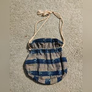 Vintage Kimono drawstring bag, made in okinawa
